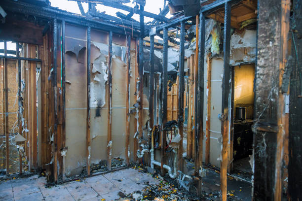 Professional Emergency Fire Cleanup technician working in Jacksonville, NC